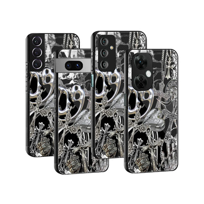 Stylish Glass Back Case for All Smartphones iPhone, Samsung, OnePlus, Pixel, Redmi, Oppo, Vivo, Motorola