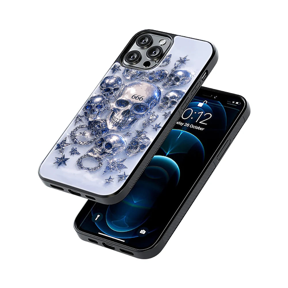 Protective Glass Back Phone Case Compatible with iPhone, Samsung, OnePlus, Pixel & More