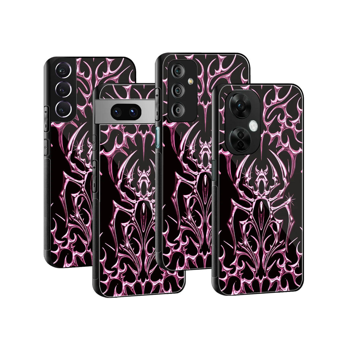 Stylish Glass Back Case for All Smartphones iPhone, Samsung, OnePlus, Pixel, Redmi, Oppo, Vivo, Motorola