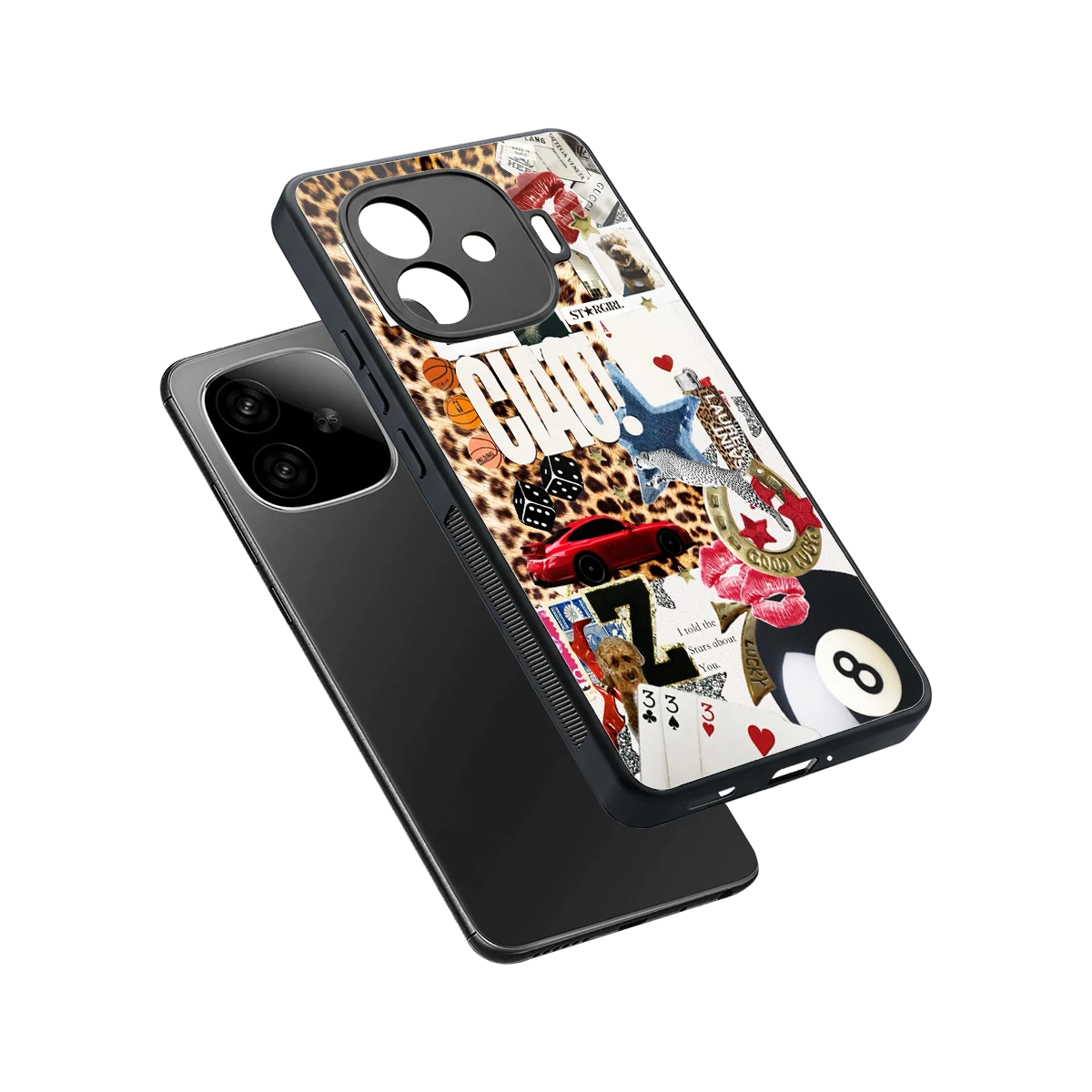 Ciao Luxe sleek iqoo neo 10r 5g cover with tempered glass back and TPU edges