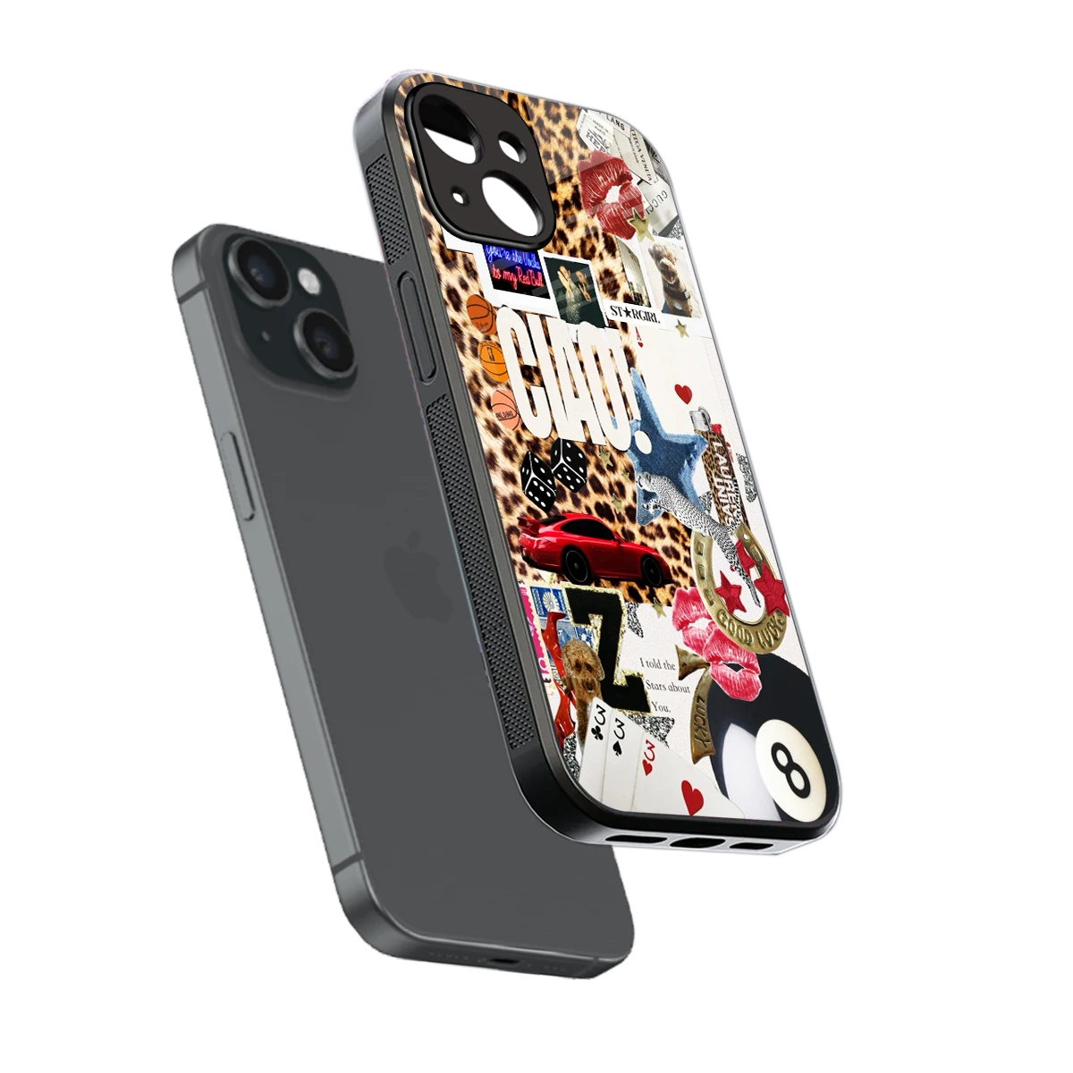 Ciao Luxe sleek iphone 14 cover with tempered glass back and TPU edges