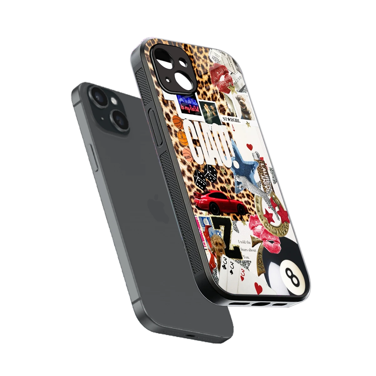 Ciao Luxe sleek iphone 15 plus cover with tempered glass back and TPU edges