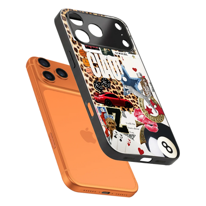 Ciao Luxe sleek iphone 17 pro max cover with tempered glass back and TPU edges