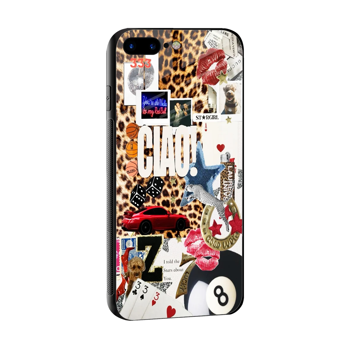 Ciao Luxe sleek iphone 8 plus cover with tempered glass back and TPU edges