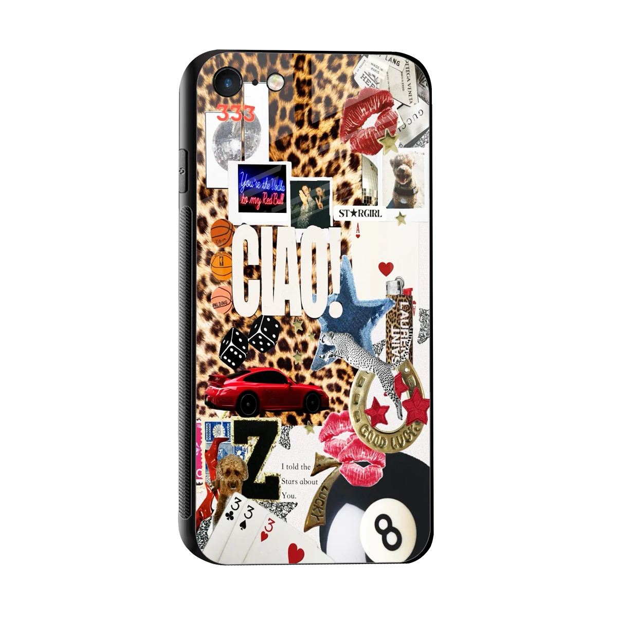 Ciao Luxe sleek iphone 7 cover with tempered glass back and TPU edges