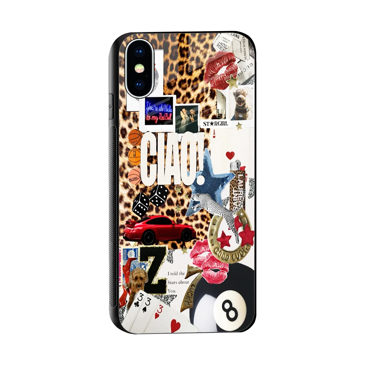 Ciao Luxe sleek iphone x cover with tempered glass back and TPU edges