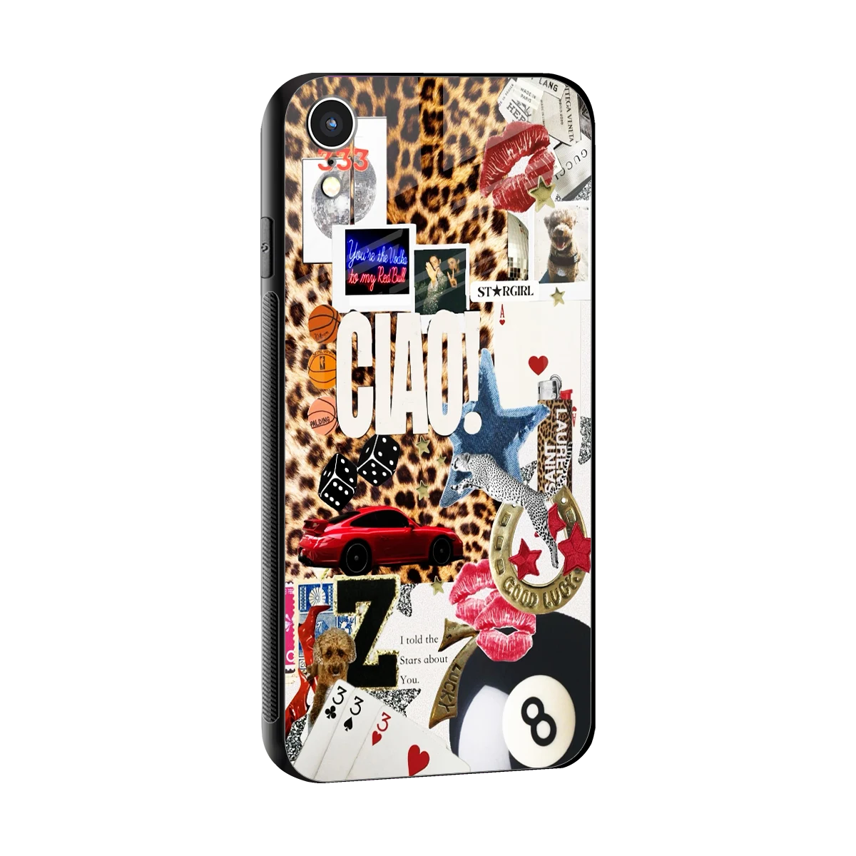 Ciao Luxe sleek iphone xr cover with tempered glass back and TPU edges
