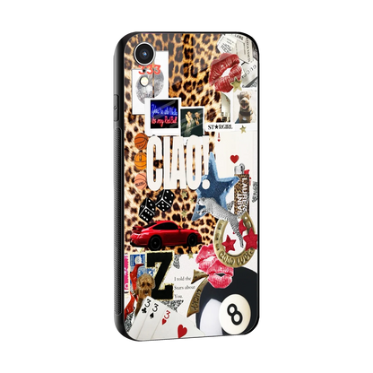 Ciao Luxe sleek iphone xr cover with tempered glass back and TPU edges
