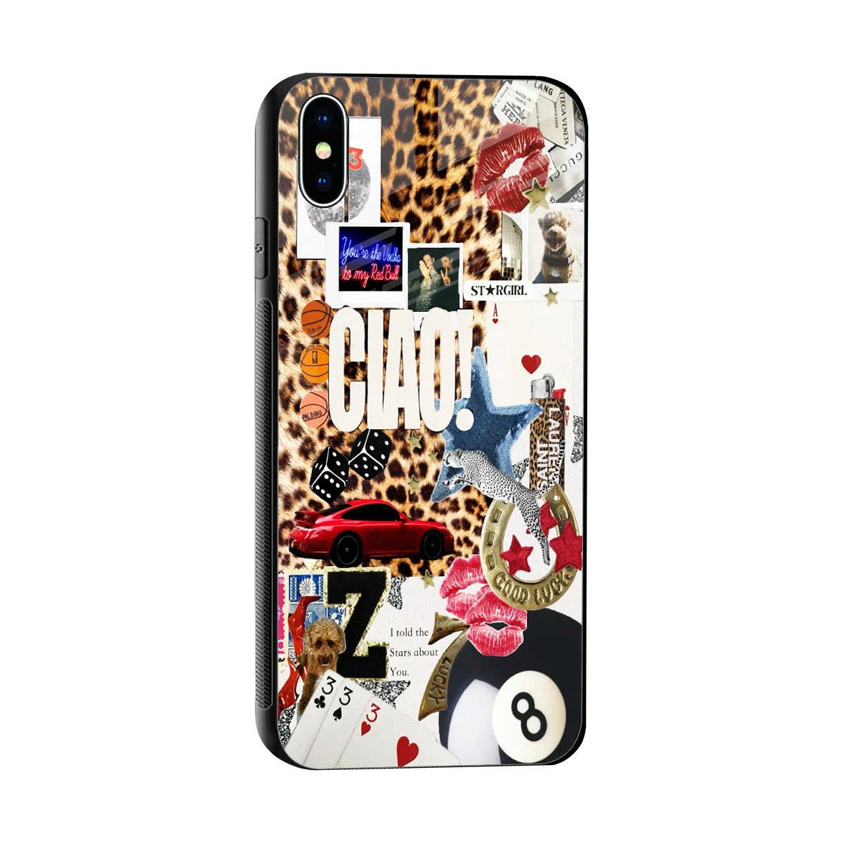 Ciao Luxe sleek iphone xs max cover with tempered glass back and TPU edges