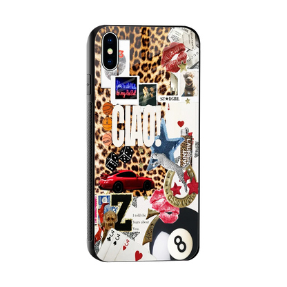 Ciao Luxe sleek iphone xs max cover with tempered glass back and TPU edges