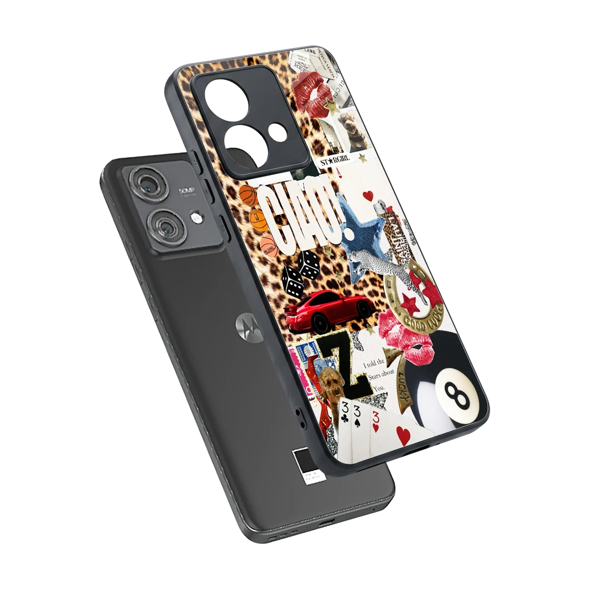 Ciao Luxe sleek motorola edge 40 neo 5g cover with tempered glass back and TPU edges