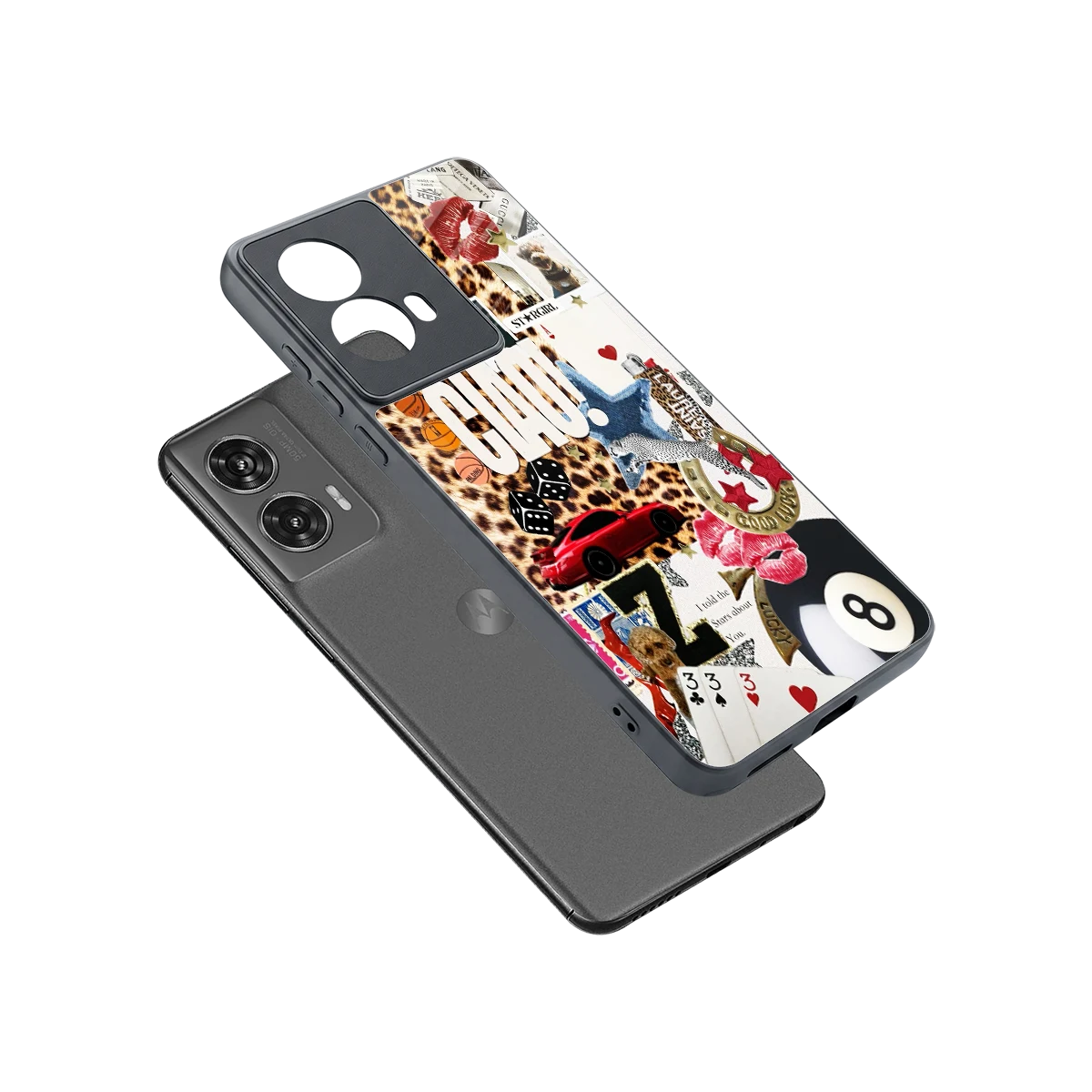 Ciao Luxe sleek motorola edge 50 fusion cover with tempered glass back and TPU edges