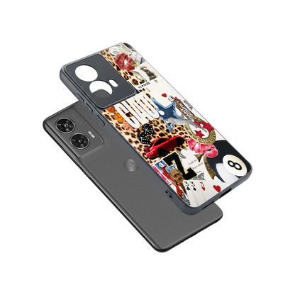 Ciao Luxe sleek motorola edge 50 fusion cover with tempered glass back and TPU edges