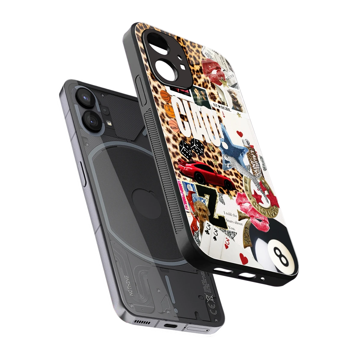 Ciao Luxe sleek nothing phone 1 cover with tempered glass back and TPU edges