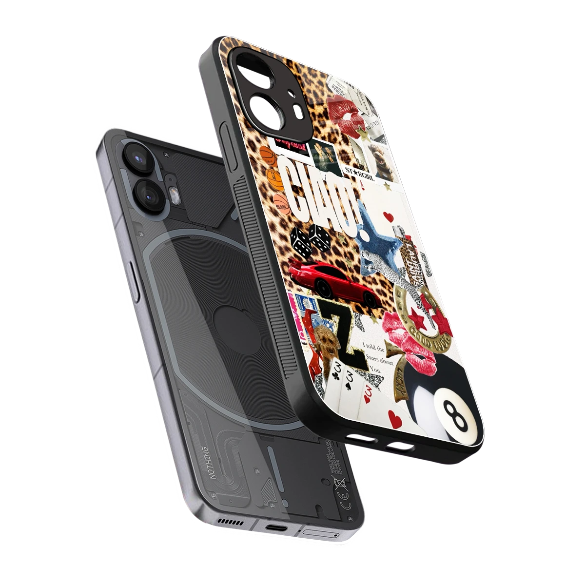 Ciao Luxe sleek nothing phone 2 cover with tempered glass back and TPU edges