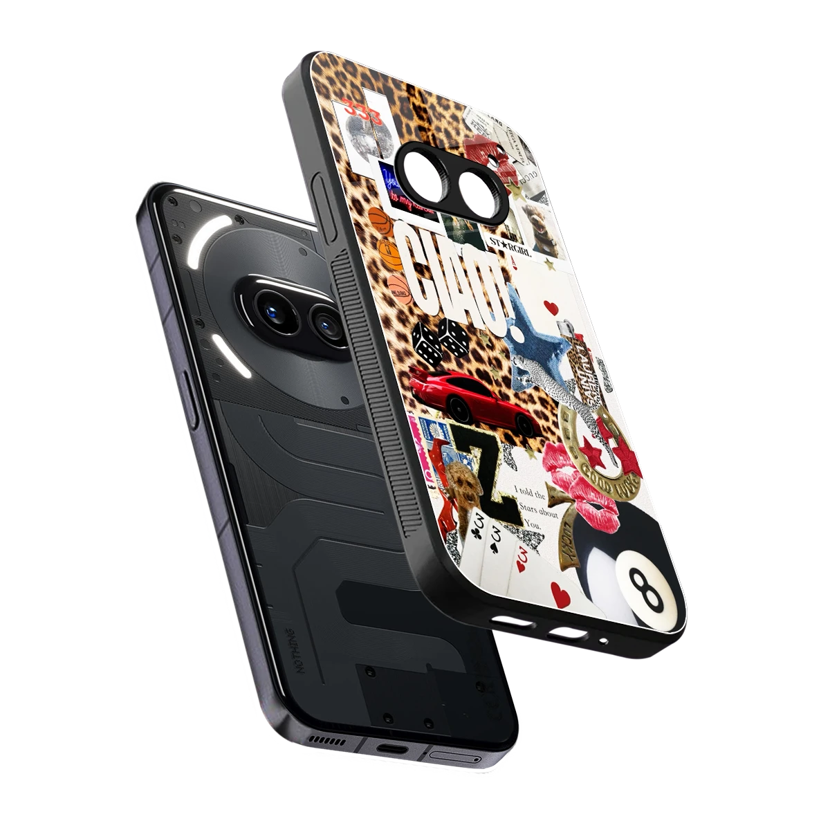 Ciao Luxe sleek nothing phone 2a cover with tempered glass back and TPU edges