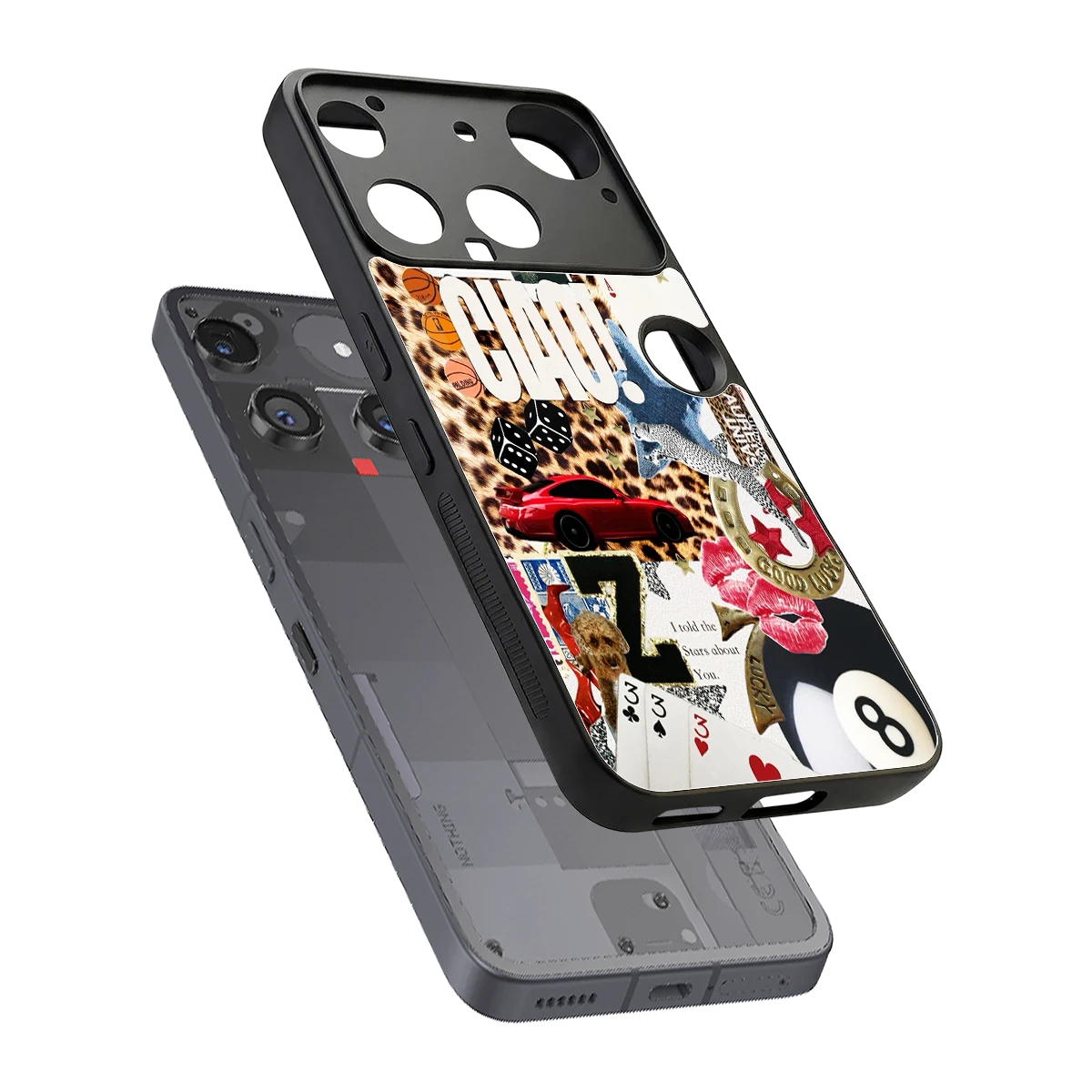 Ciao Luxe sleek nothing phone 3 cover with tempered glass back and TPU edges
