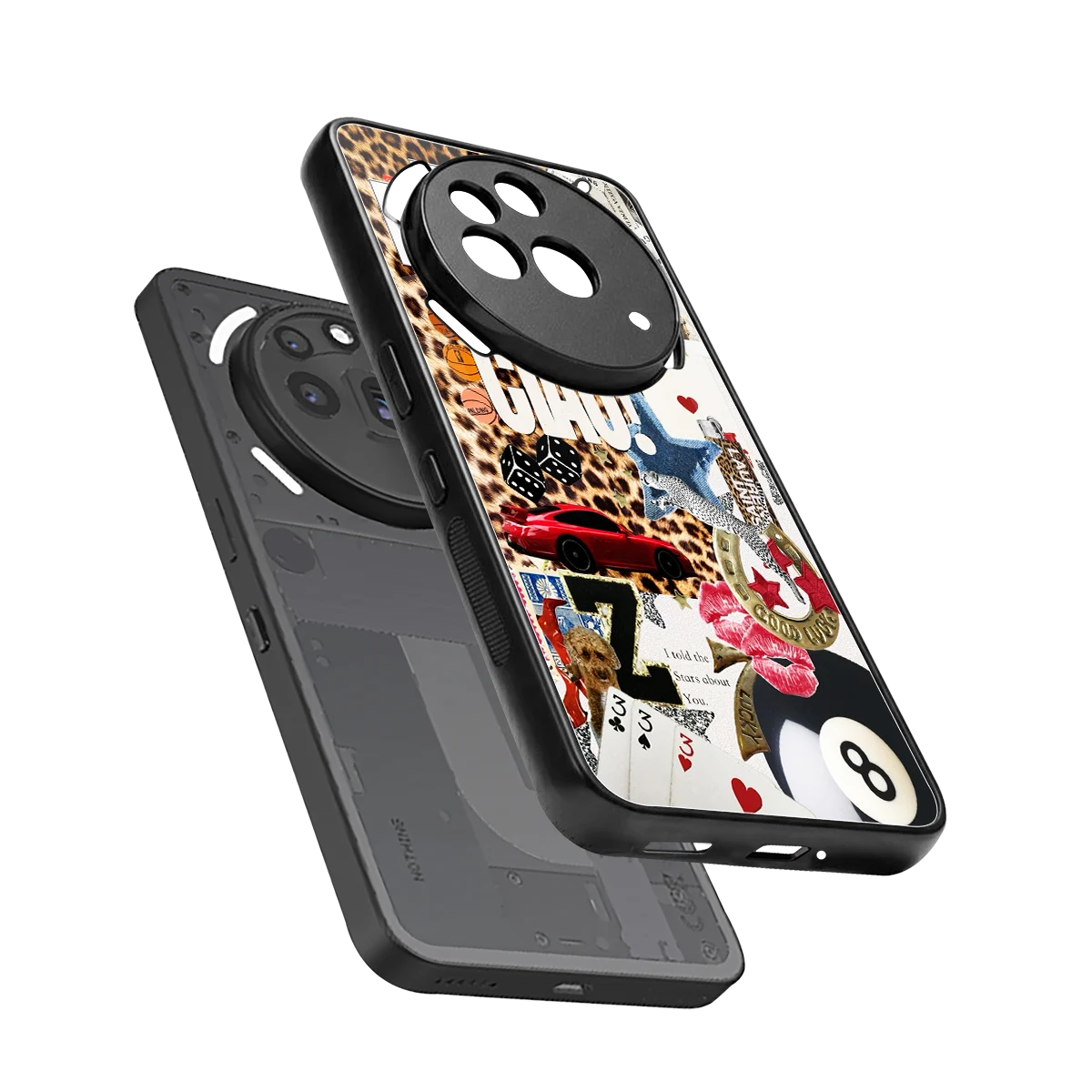 Ciao Luxe sleek nothing phone 3a pro cover with tempered glass back and TPU edges