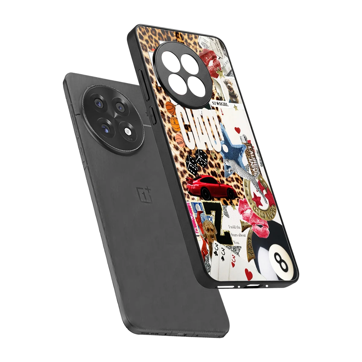 Ciao Luxe sleek oneplus 13r cover with tempered glass back and TPU edges