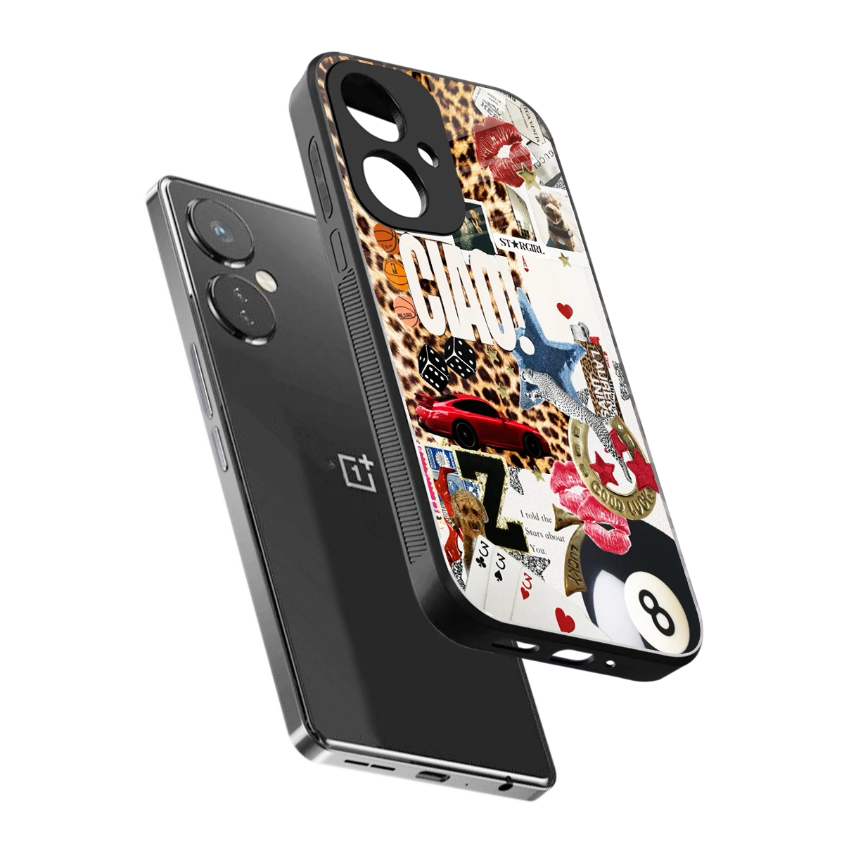 Ciao Luxe sleek oneplus nord ce 3 cover with tempered glass back and TPU edges