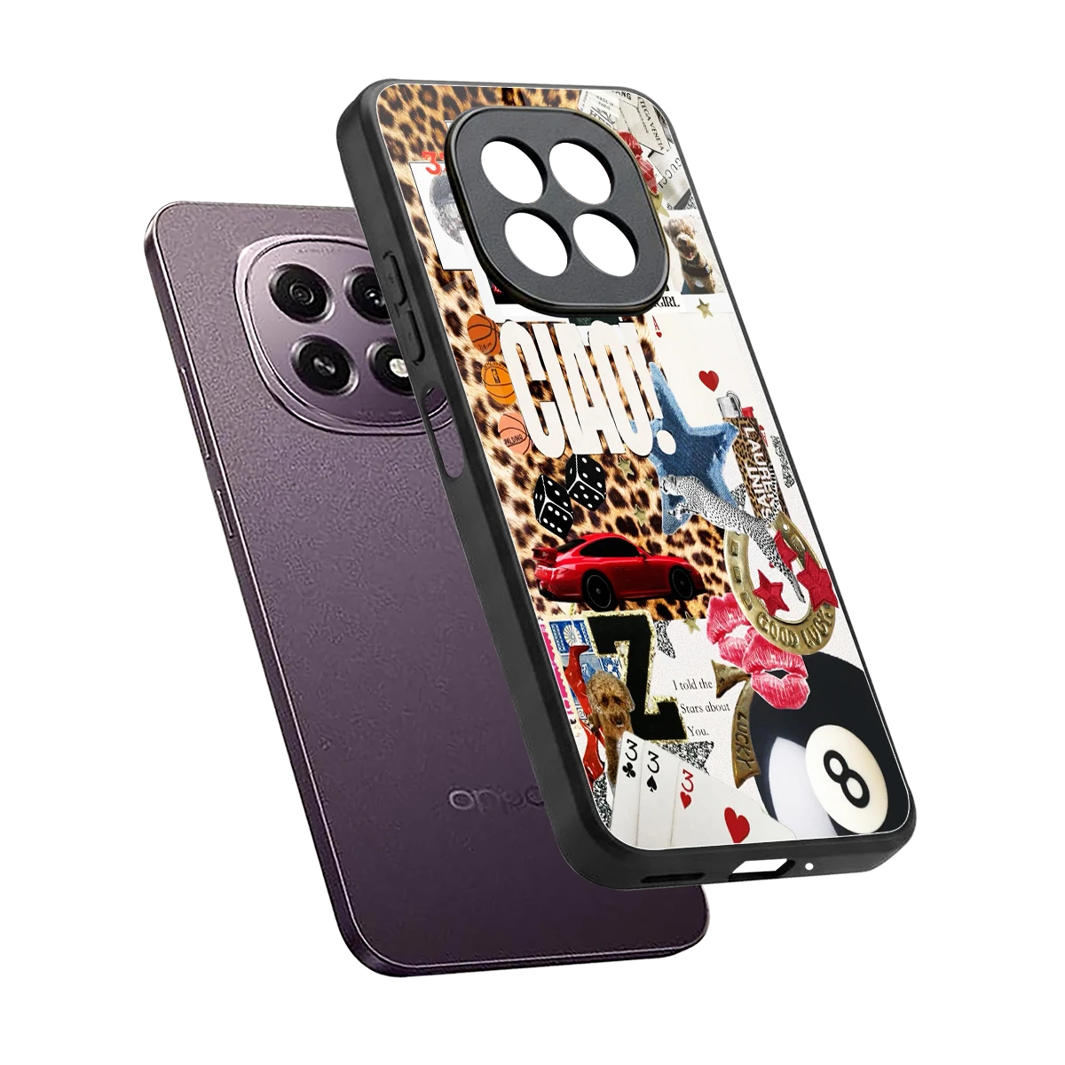 Ciao Luxe sleek oppo f29 5g cover with tempered glass back and TPU edges