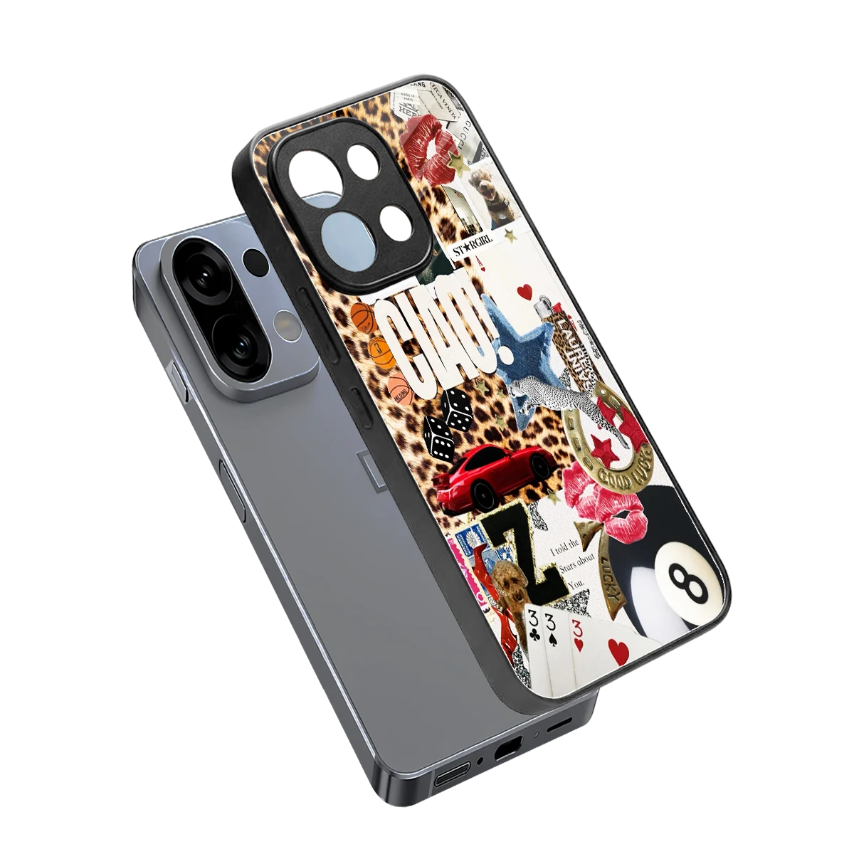 Ciao Luxe sleek oppo k13 5g cover with tempered glass back and TPU edges