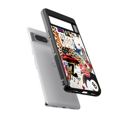 Ciao Luxe sleek google pixel 7 pro cover with tempered glass back and TPU edges