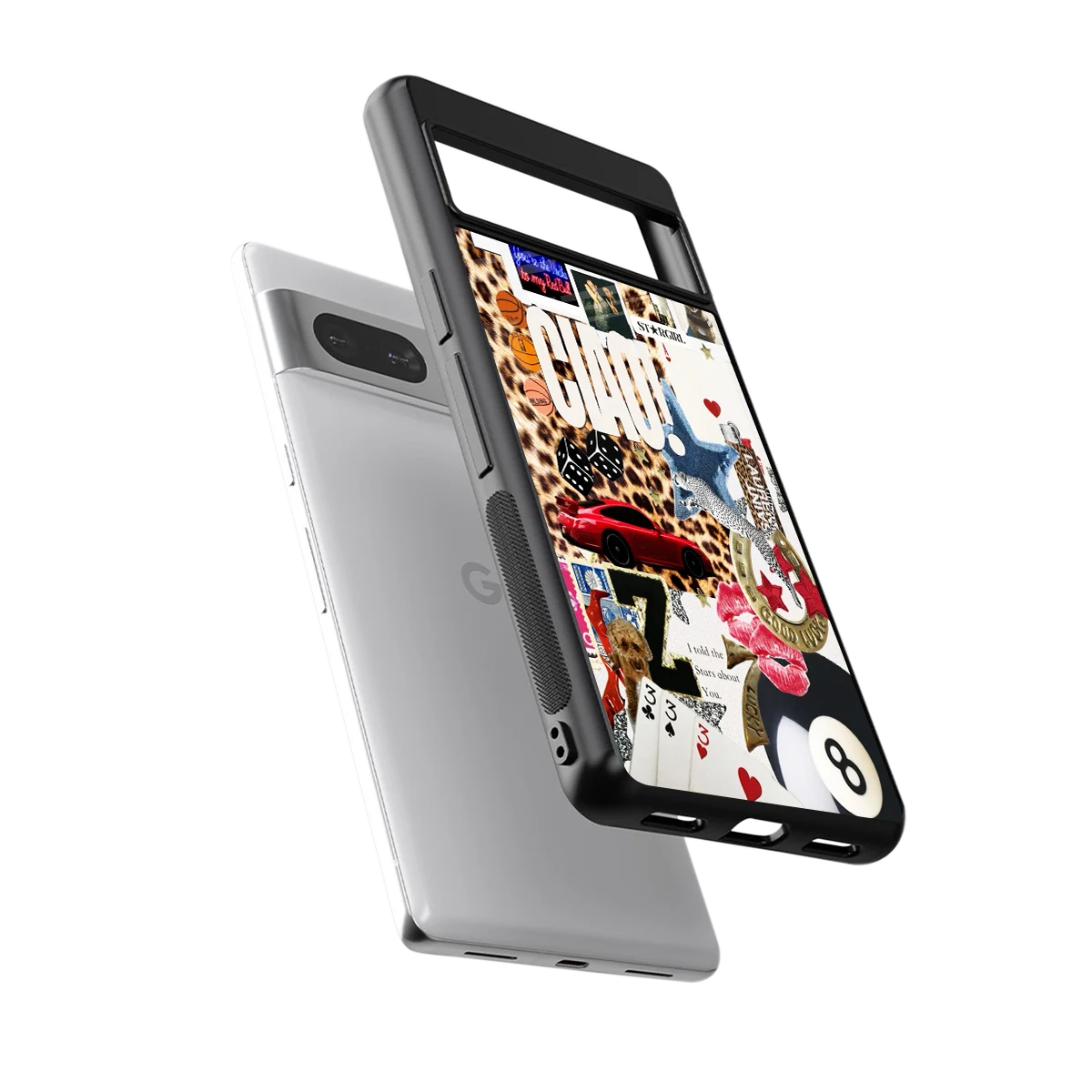 Ciao Luxe sleek google pixel 7a cover with tempered glass back and TPU edges