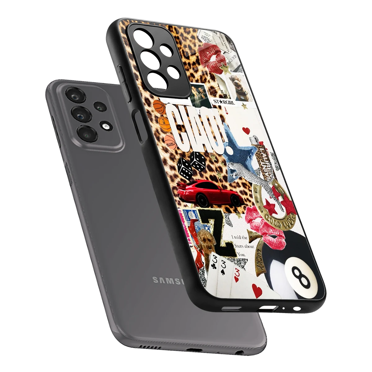 Ciao Luxe sleek samsung galaxy a23 cover with tempered glass back and TPU edges