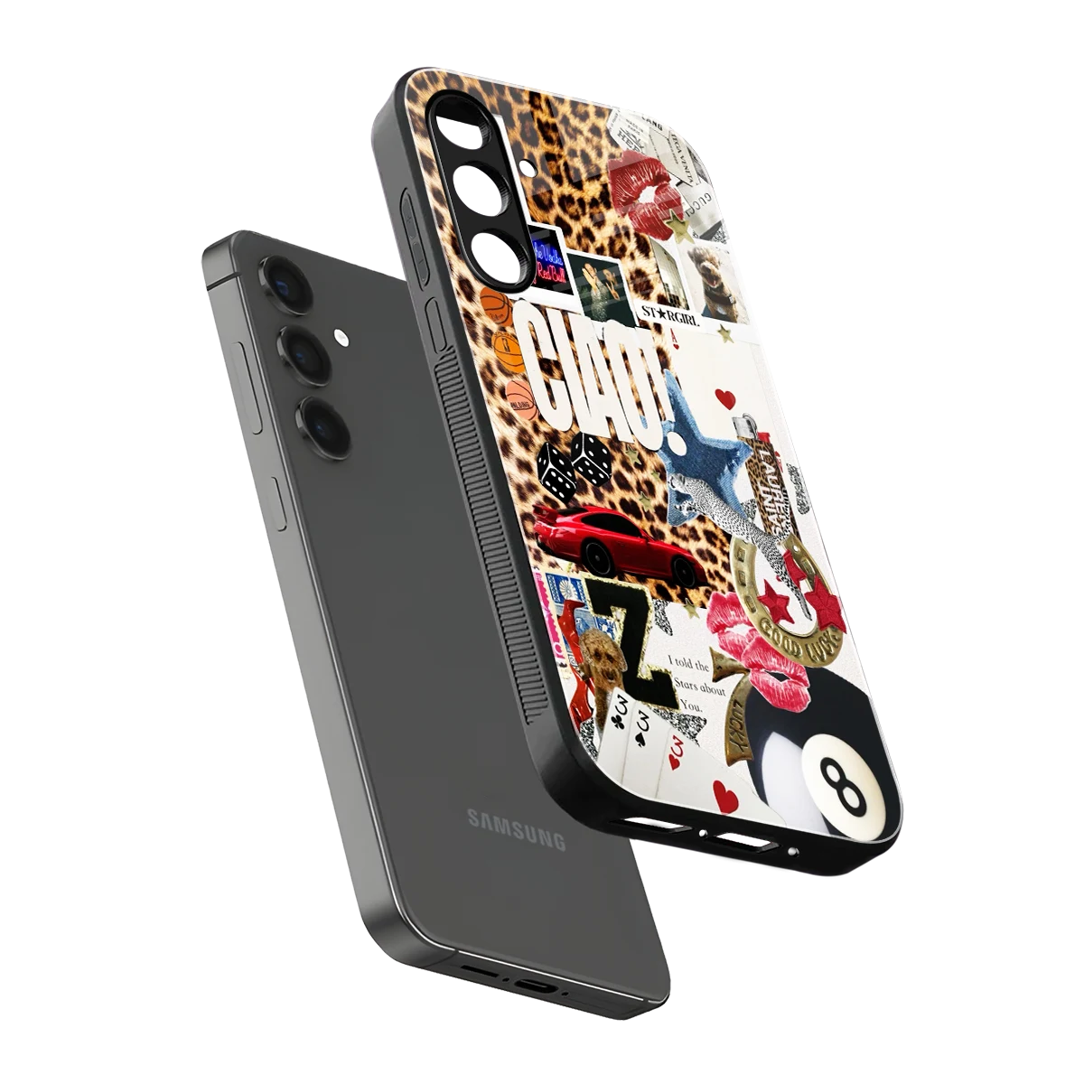 Ciao Luxe sleek samsung galaxy m35 5g cover with tempered glass back and TPU edges
