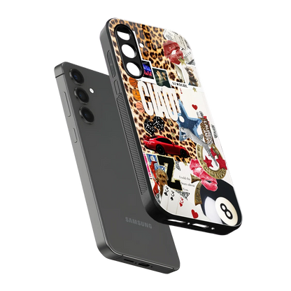Ciao Luxe sleek samsung galaxy m35 5g cover with tempered glass back and TPU edges