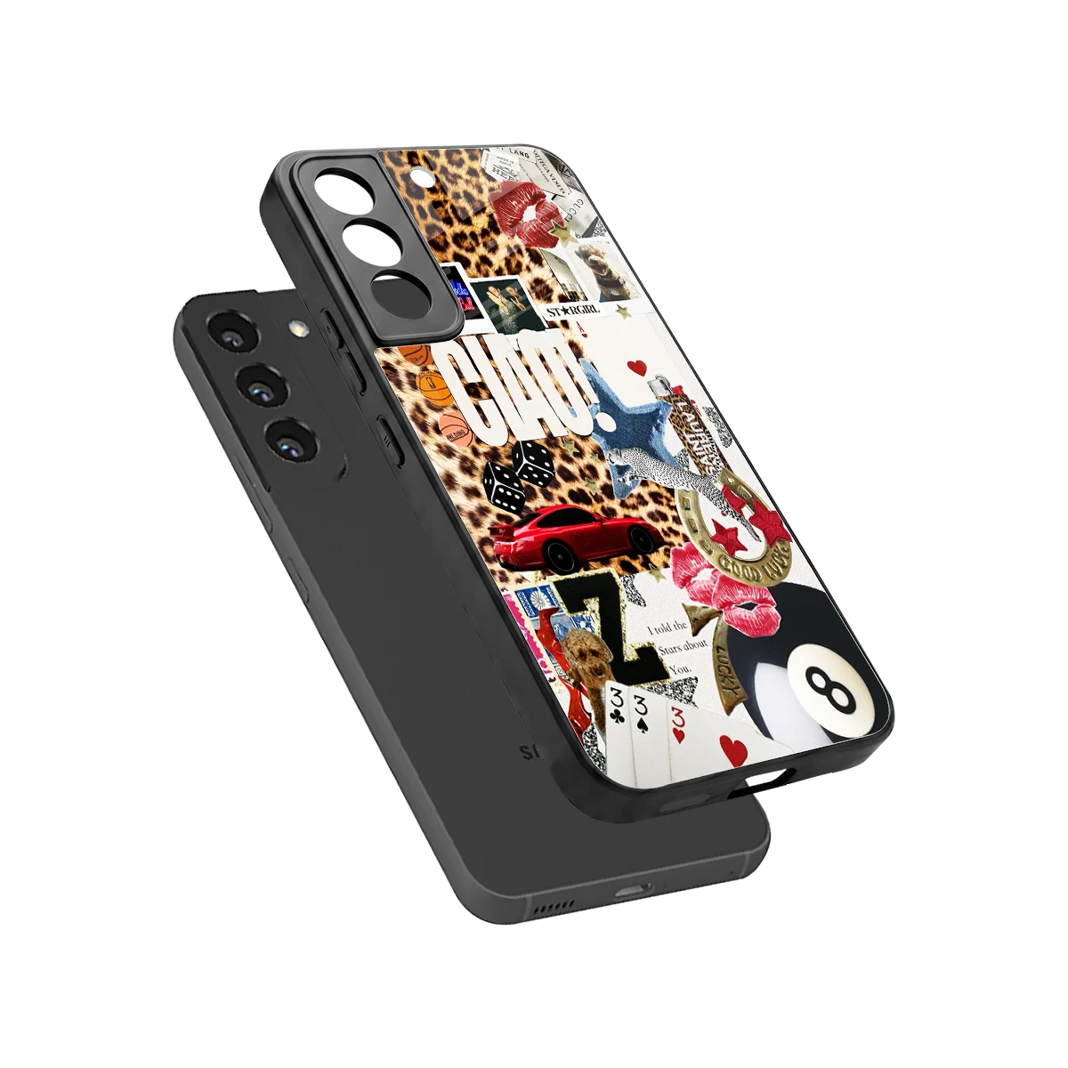 Ciao Luxe sleek samsung galaxy s22 cover with tempered glass back and TPU edges