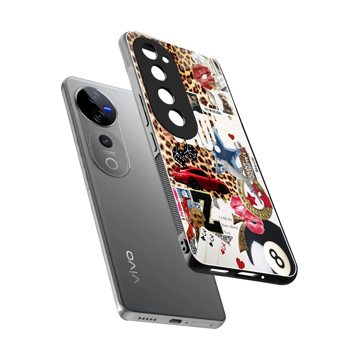 Ciao Luxe sleek vivo v40 pro cover with tempered glass back and TPU edges