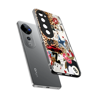Ciao Luxe sleek vivo v40 pro cover with tempered glass back and TPU edges