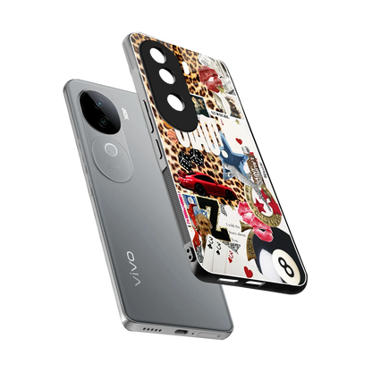 Ciao Luxe sleek vivo v40e cover with tempered glass back and TPU edges