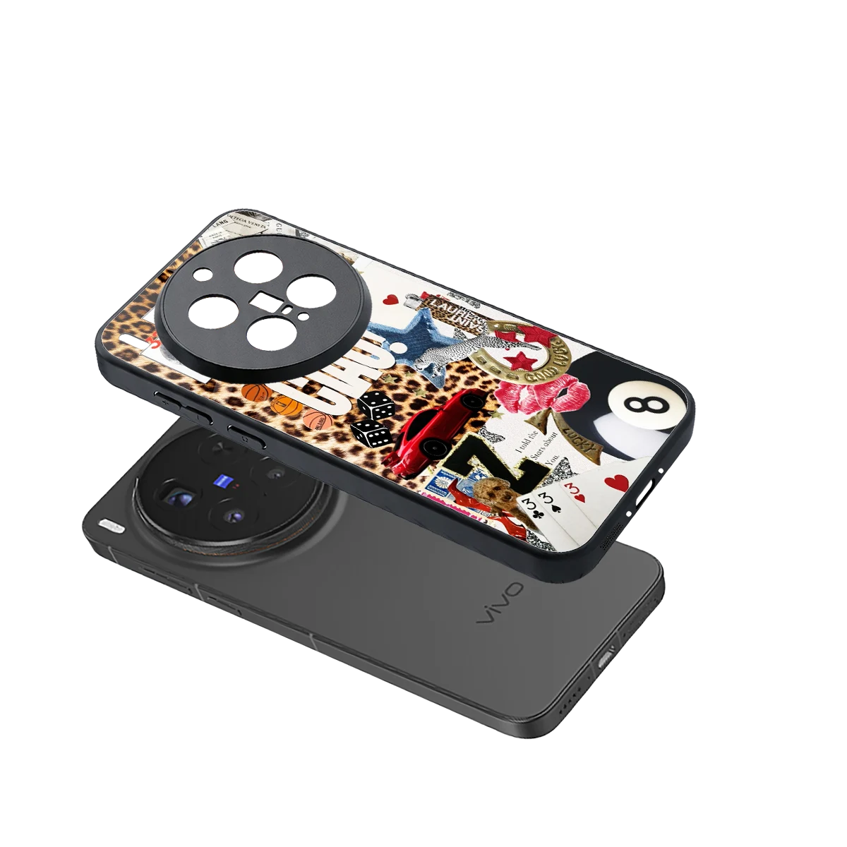 Ciao Luxe sleek vivo x300 pro cover with tempered glass back and TPU edges