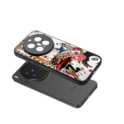 Ciao Luxe sleek vivo x300 pro cover with tempered glass back and TPU edges