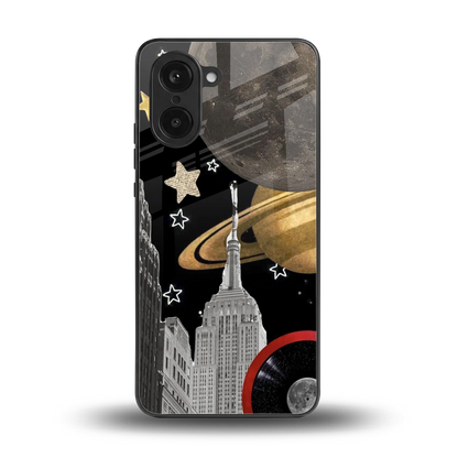 City Cosmos back phone cover | glass case for oneplus nord ce5 5g