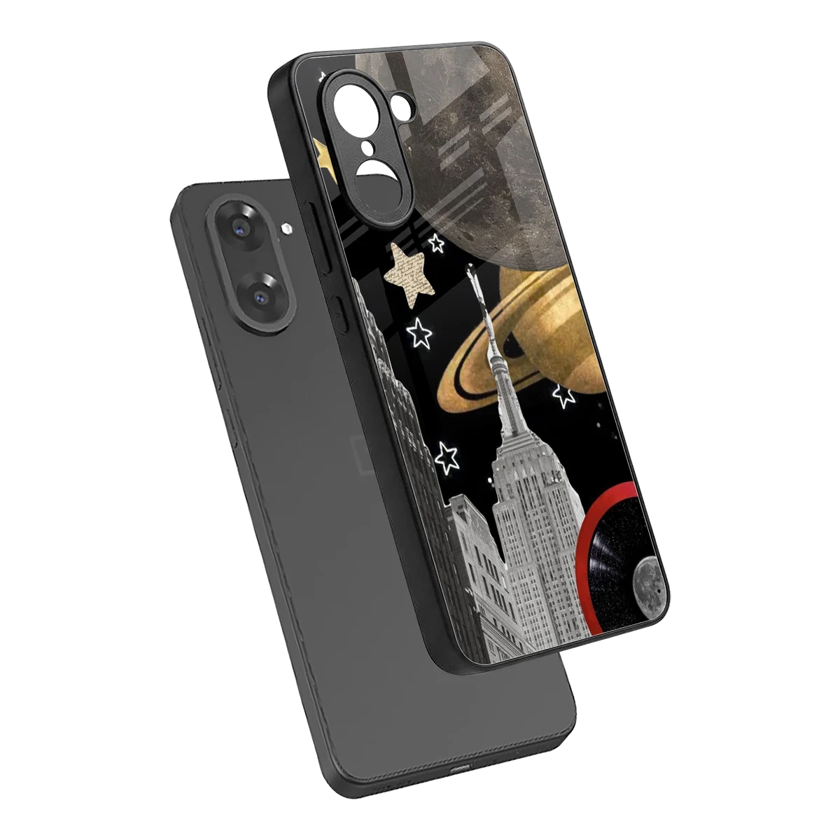 City Cosmos sleek oneplus nord ce5 5g cover with tempered glass back and TPU edges