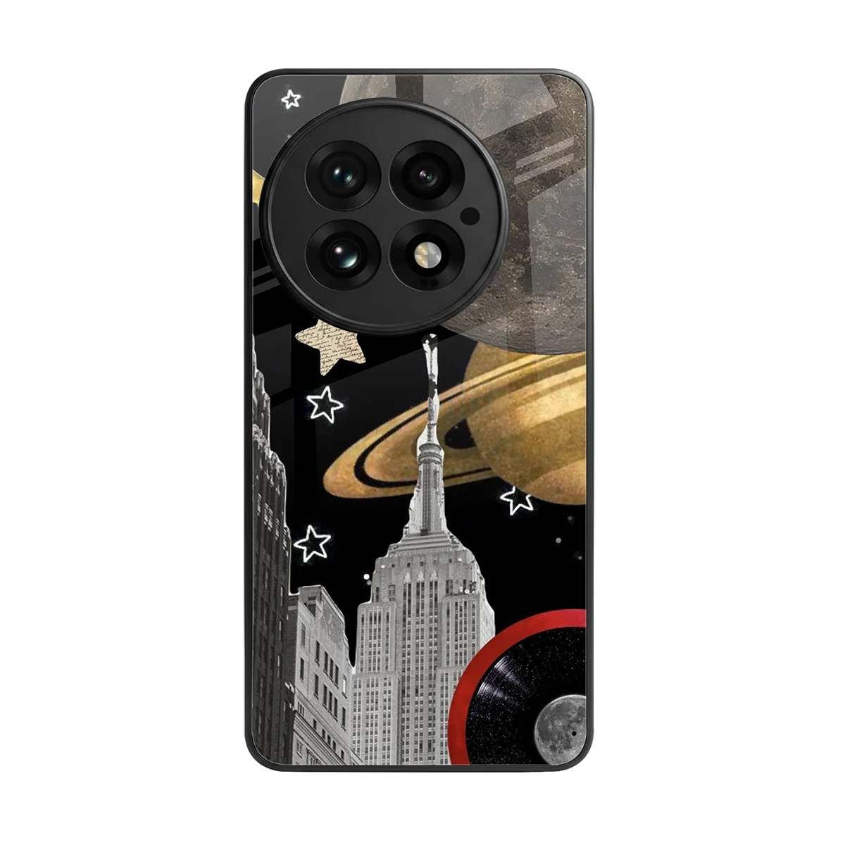 City Cosmos back phone cover | glass case for oneplus 13