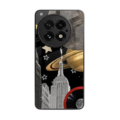City Cosmos back phone cover | glass case for oneplus 13