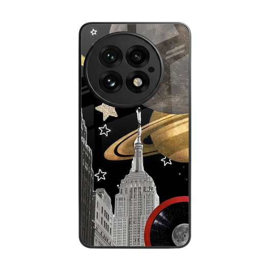 City Cosmos back phone cover | glass case for oneplus 13