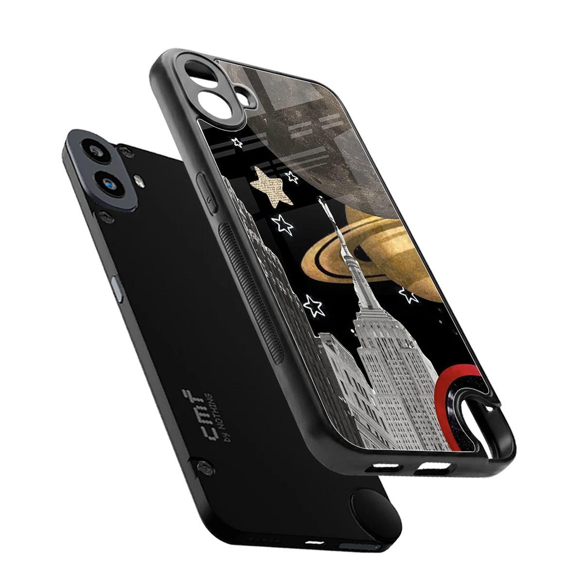 City Cosmos sleek cmf nothing phone 1 cover with tempered glass back and TPU edges
