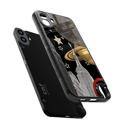 City Cosmos sleek cmf nothing phone 1 cover with tempered glass back and TPU edges