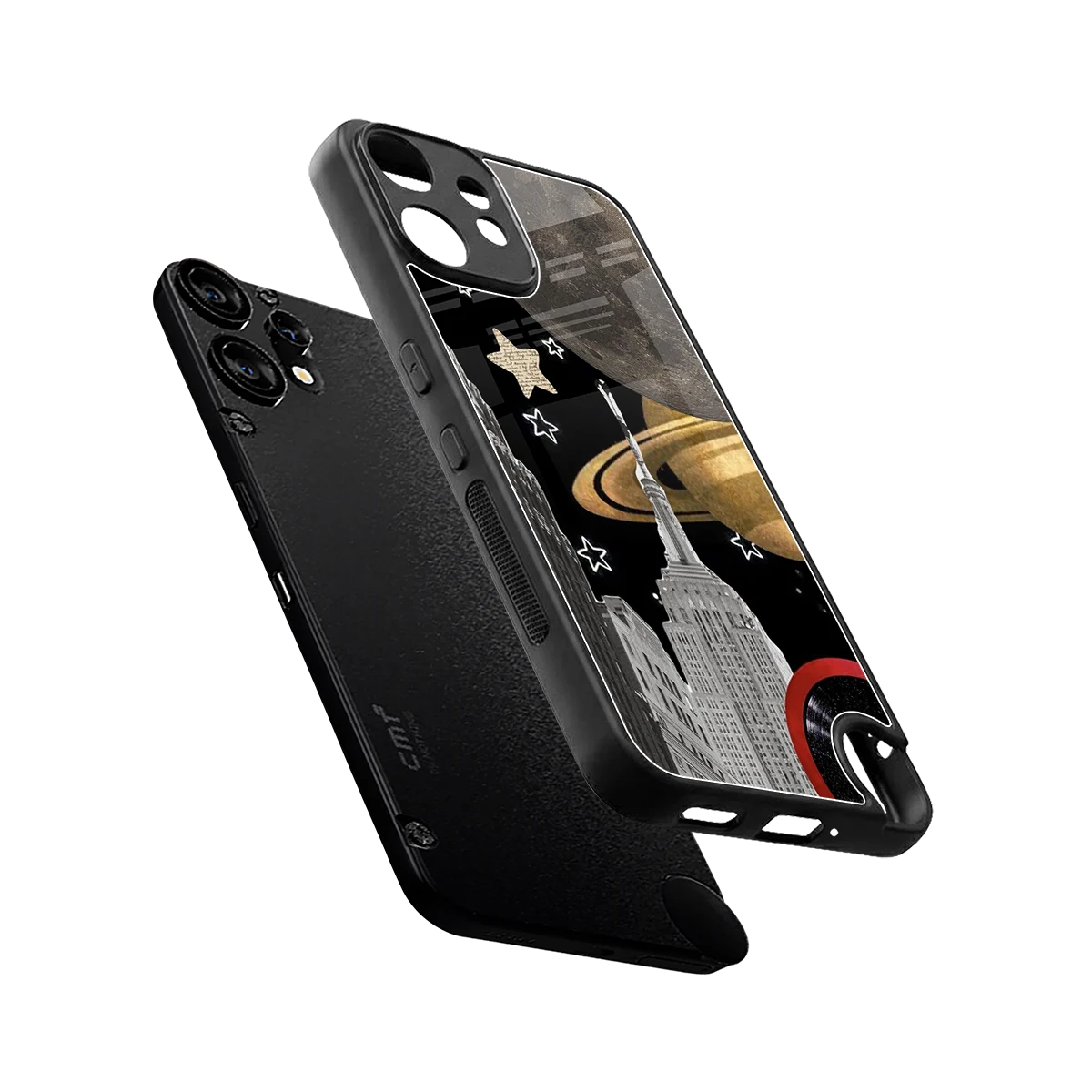 City Cosmos sleek cmf nothing phone 2 pro cover with tempered glass back and TPU edges