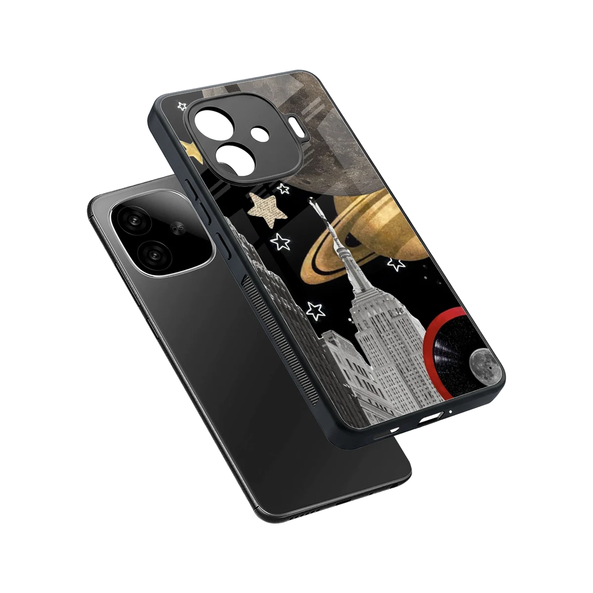 City Cosmos sleek iqoo neo 10r 5g cover with tempered glass back and TPU edges