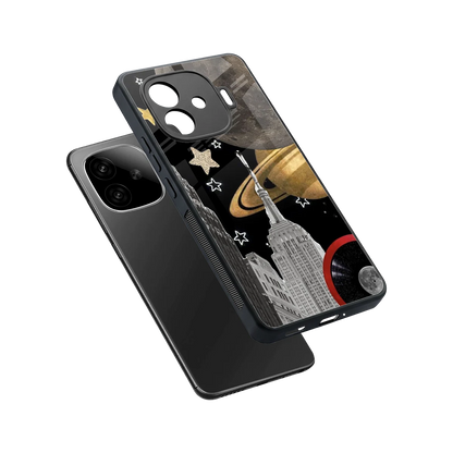 City Cosmos sleek iqoo neo 10r 5g cover with tempered glass back and TPU edges