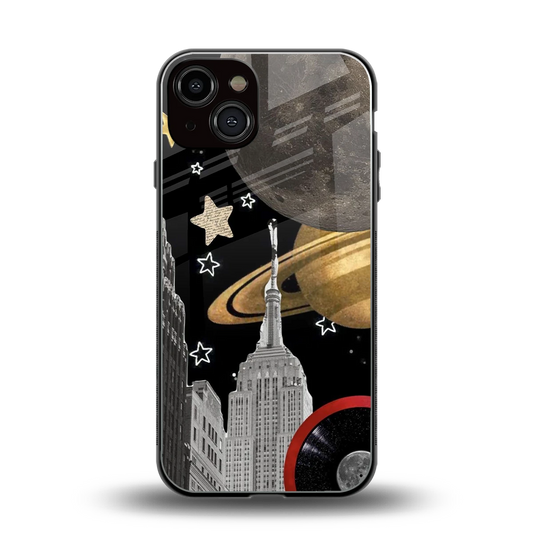City Cosmos back phone cover | glass case for iphone 13