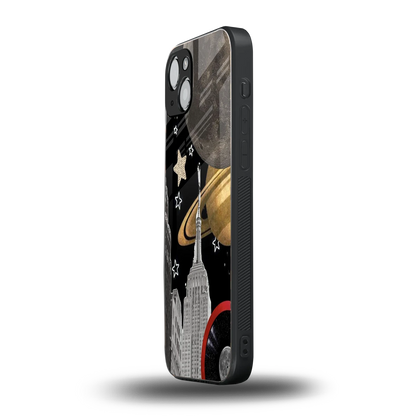 City Cosmos iphone 15 mobile cover | shockproof glass phone case