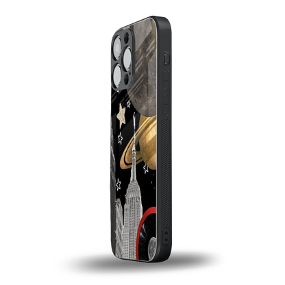 City Cosmos iphone 16 pro max mobile cover | shockproof glass phone case